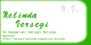 melinda versegi business card